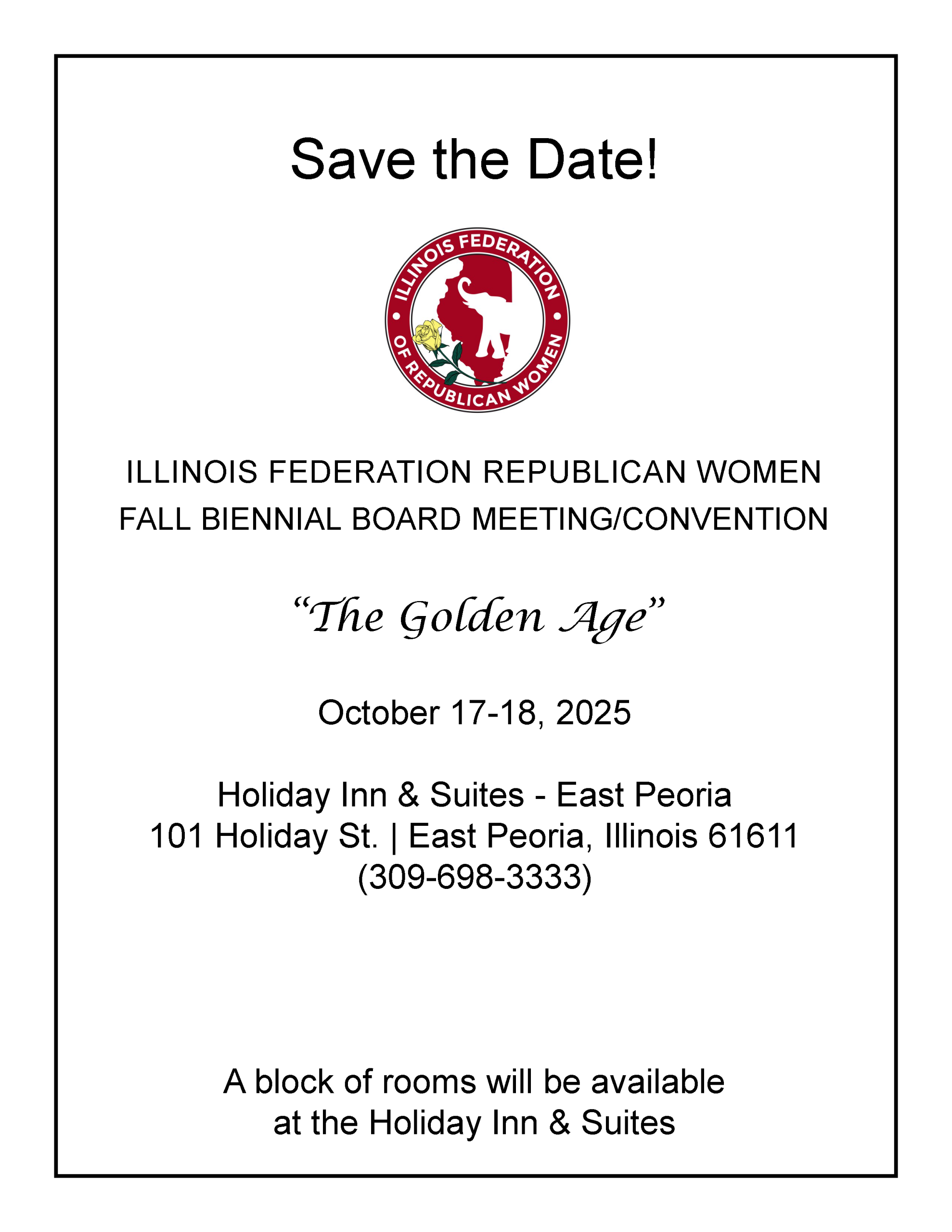 25 IFRW – Save the Date Fall Convention Flyer